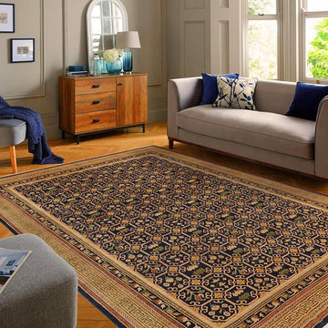 handmade Transitional Kafkaz Chobi Ziegler Blue Green Hand Knotted RECTANGLE 100% WOOL area rug 9 x 12